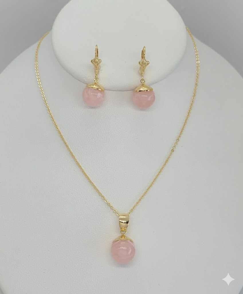 (1-6119-D) Laminado dorado - Cadena rolo con cuentas - BGF