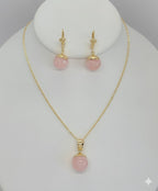 (1-6119-D) Laminado dorado - Cadena rolo con cuentas - BGF