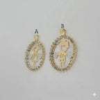 (1-2466) Laminado dorado - Colgantes para niños - BGF