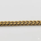 (4-4033) Pulsera de eslabones curvos de acero inoxidable de 10 mm para hombre.