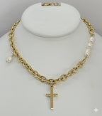 (4-7092) Collar Rolo de Perla de Acero Inoxidable de 7 mm - 16".