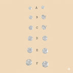 (2-3005) Pendientes de plata de ley 925 con circonitas redondas.