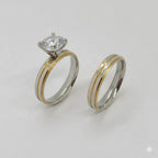 (4-0096-1) Stainless Steel - Wedding Rings.