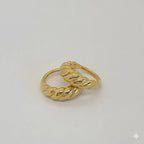 (4-0010-1) Stainless Steel - Twisted Dome Band Ring.