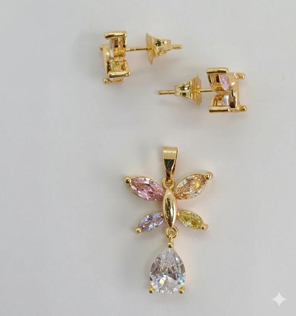 (1-6374) Laminado dorado - Juegos de mariposas - BGO