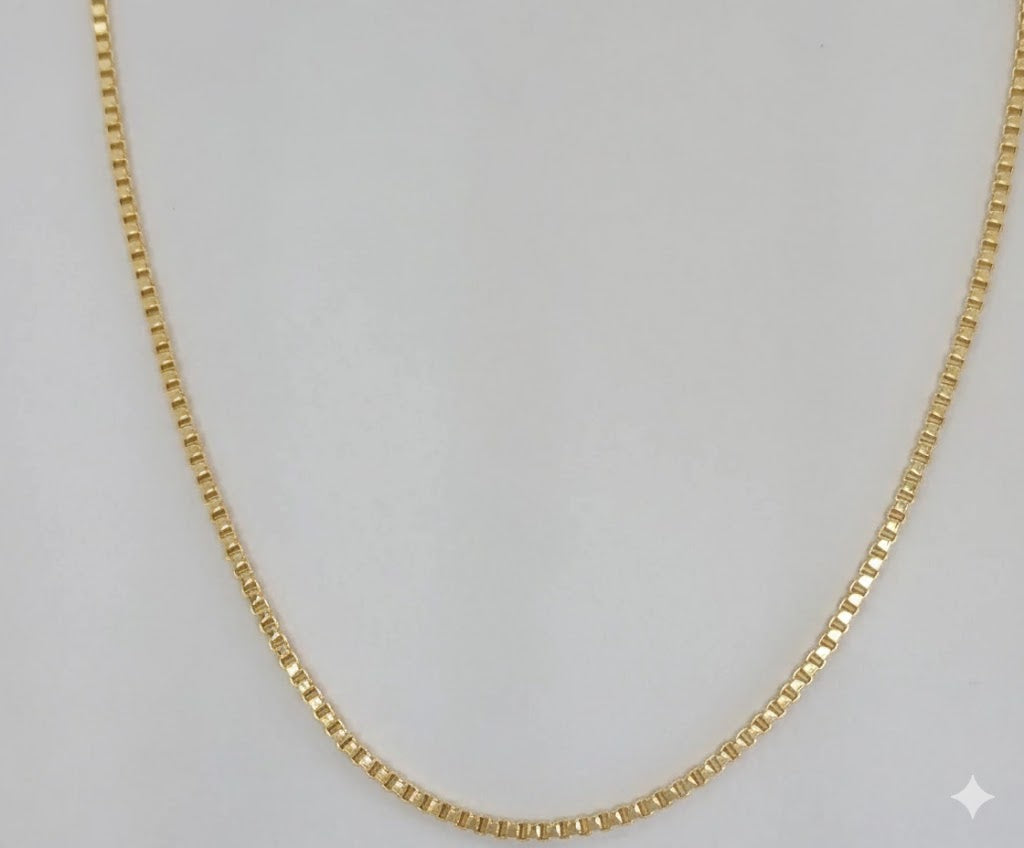 (1-1506) Cadena de eslabones de caja de 2 mm laminada en oro - BGF