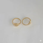 (1-3005-3) Laminado dorado - Anillo de croissant - BGF