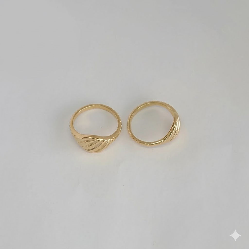 (1-3005-3) Laminado dorado - Anillo de croissant - BGF