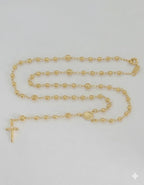 (1-3324-1) Collar Rosario Virgen Milagrosa Laminado Oro 3mm - 18" - BGF.
