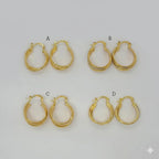 (1-2687) Gold Laminate - Triple Hoops - BGO