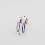 (4-2203) Stainless Steel - Rainbow Anodized Hoops.