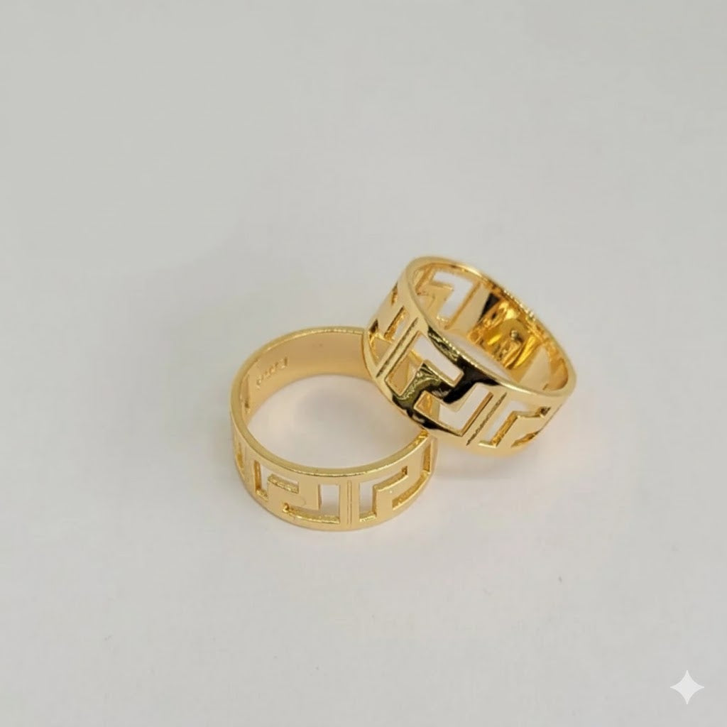 (1-3064) Anillo laminado dorado - Recorte - BGO