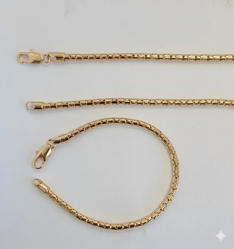 (1-6224) Laminado dorado - Juego de conectores de tubo - BGO