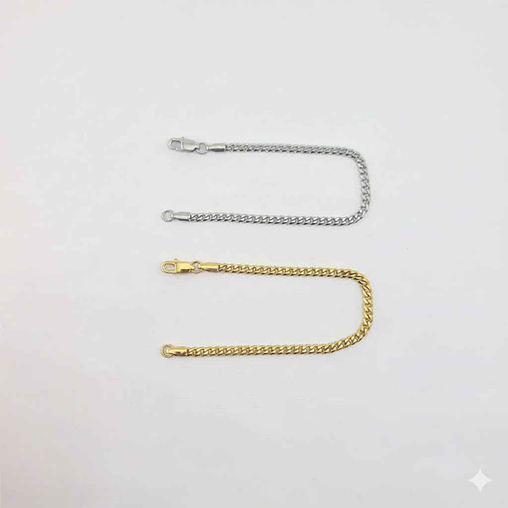 (4-4253) Stainless Steel - 2.8mm Curb Link Bracelet