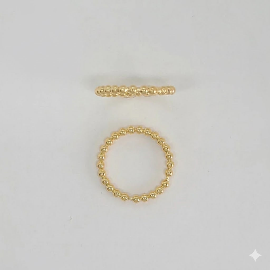 (1-3038-3) Gold Laminate - Balls Ring - BGF