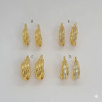 (1-2687) Gold Laminate - Triple Hoops - BGO
