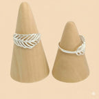 (2-5003) Anillo de hoja de plata de ley 925