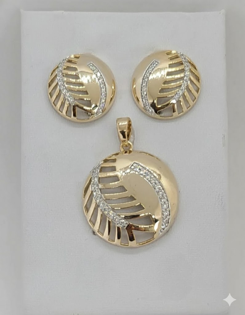 (1-6112) Gold Laminate - Two Tones Round Set - BGO