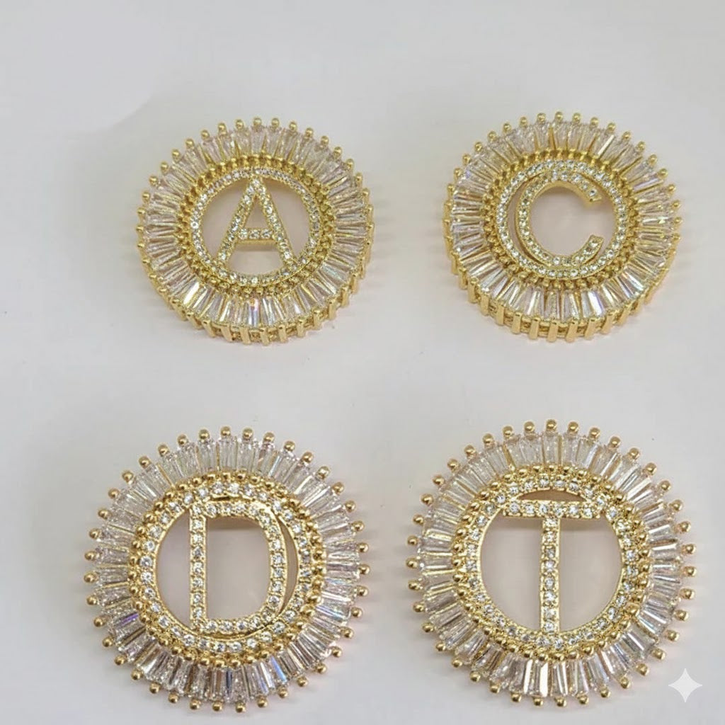 (1-2482) Gold Laminate - Letter Pendants - BGO