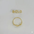 (1-3031-3) Anillo de ondas laminado en oro - BGF