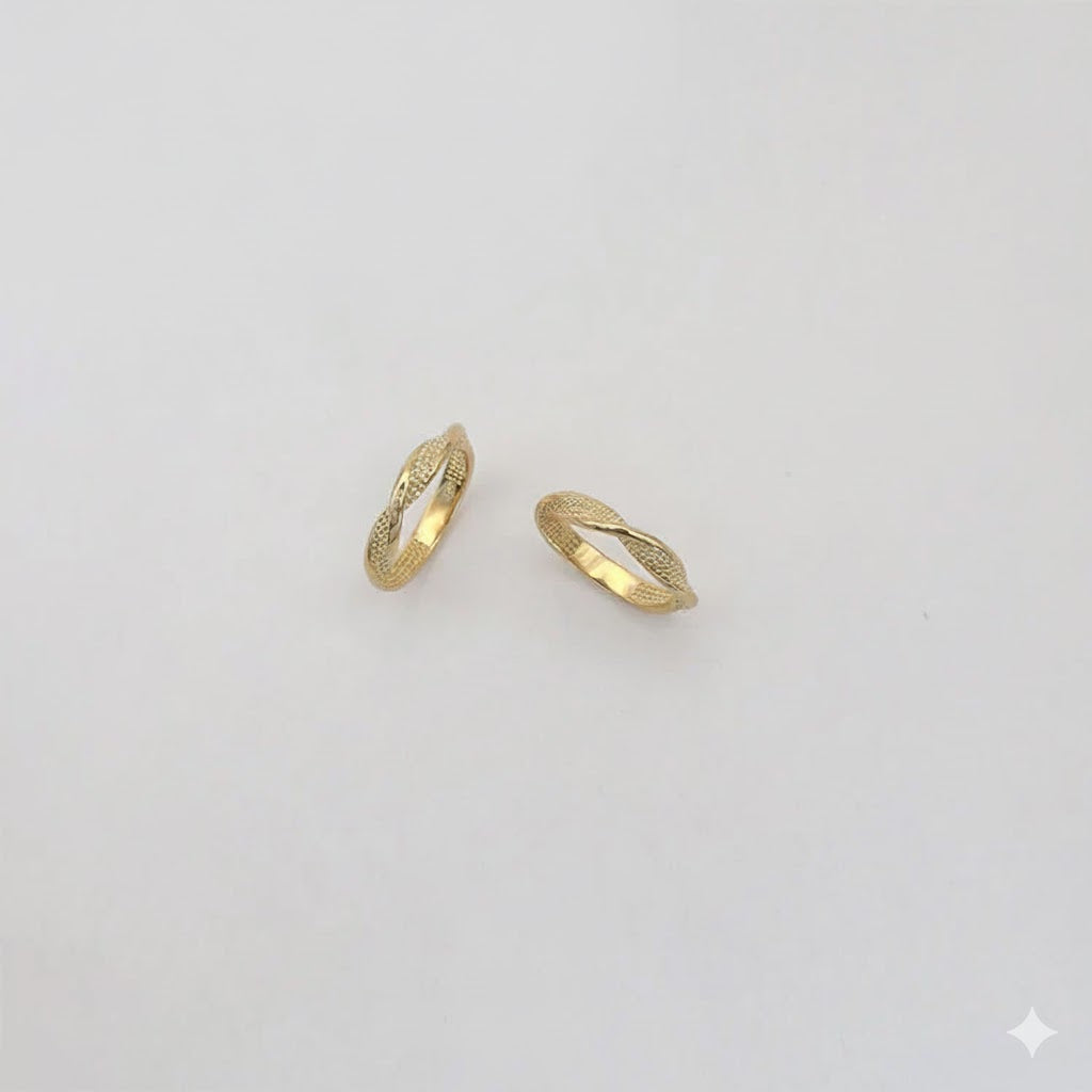 (1-3008-3) Laminado de oro - Anillo trenzado - BGF