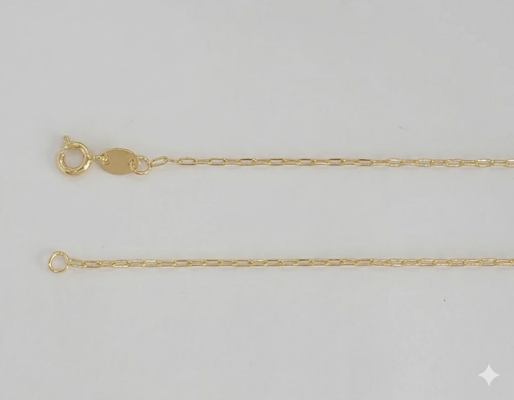 (1-1813-6) Cadena de eslabones con clip de papel de 1,5 mm laminado en oro - BGF