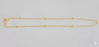 (1-0059) Gold Laminate - 1.5mm Satellite Link Anklet - 10" - BGF
