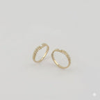 (1-3009-2) Anillo de corona de laurel laminado en oro - BGF