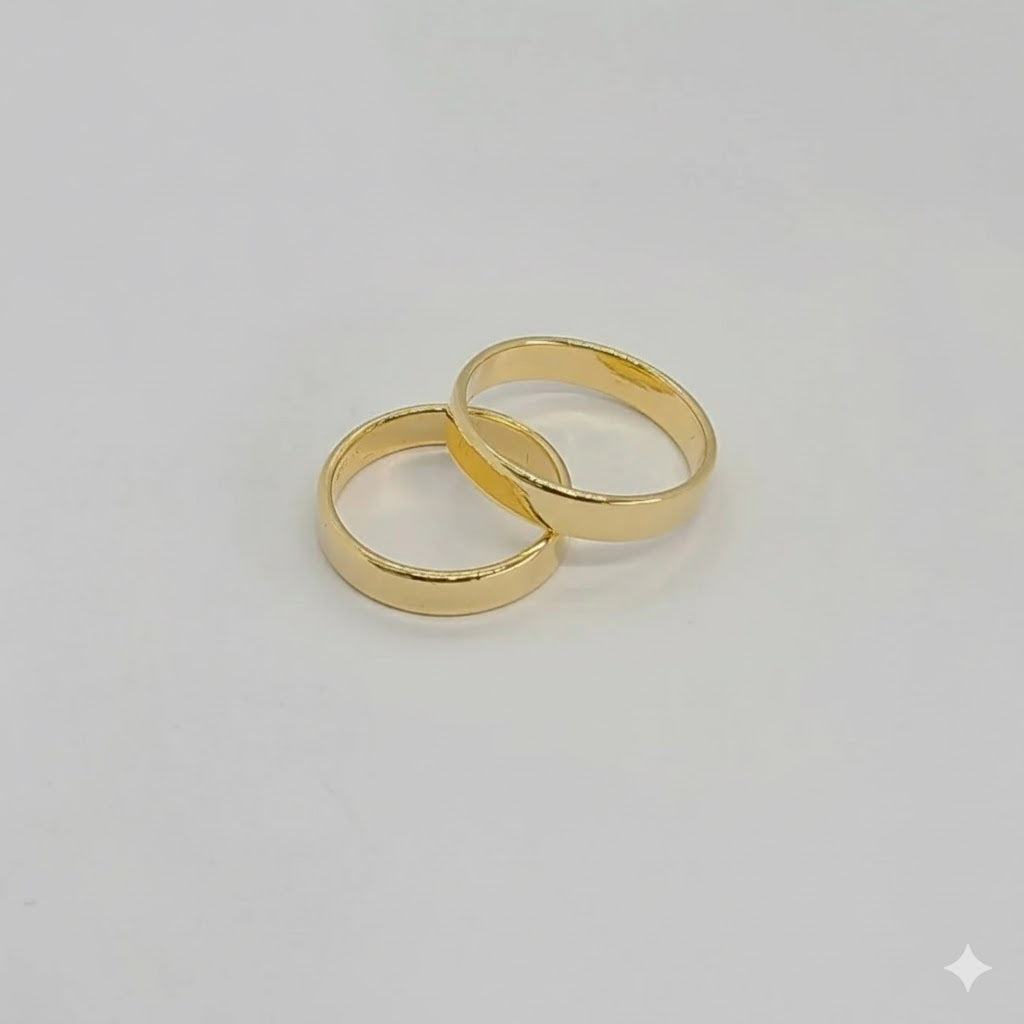 (1-3074) Gold Laminate - Classic Band Ring - BGF