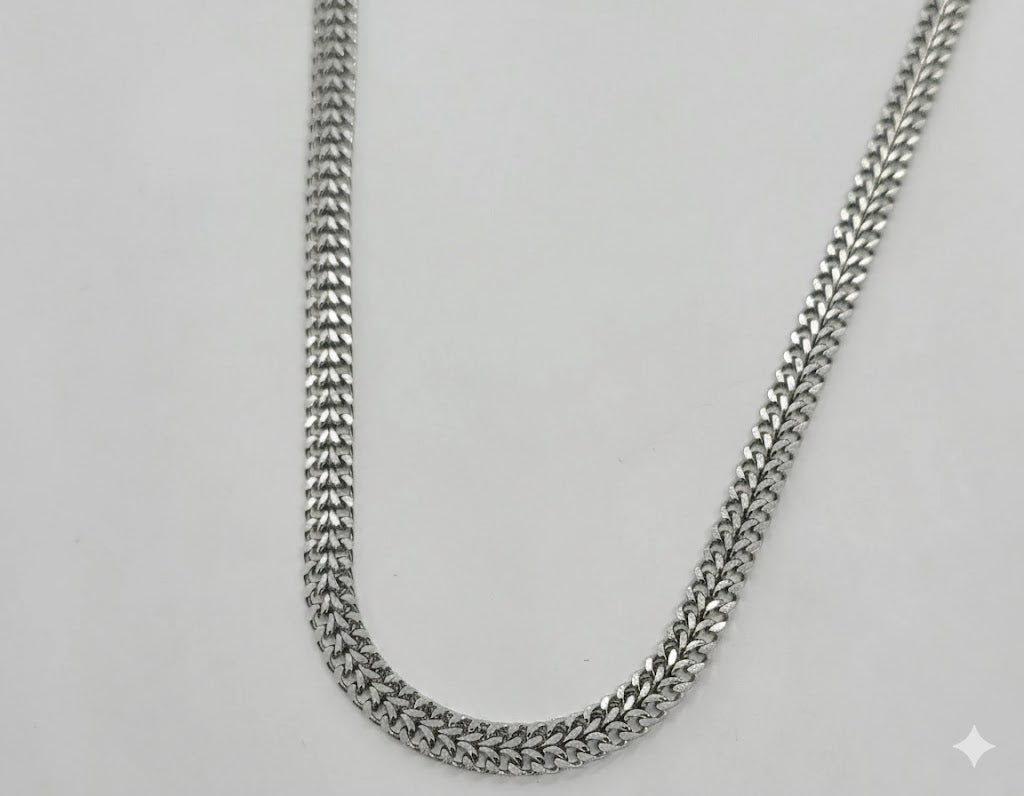 (4-3109) Cadena de eslabones alternativos de acero inoxidable de 5 mm - 24"