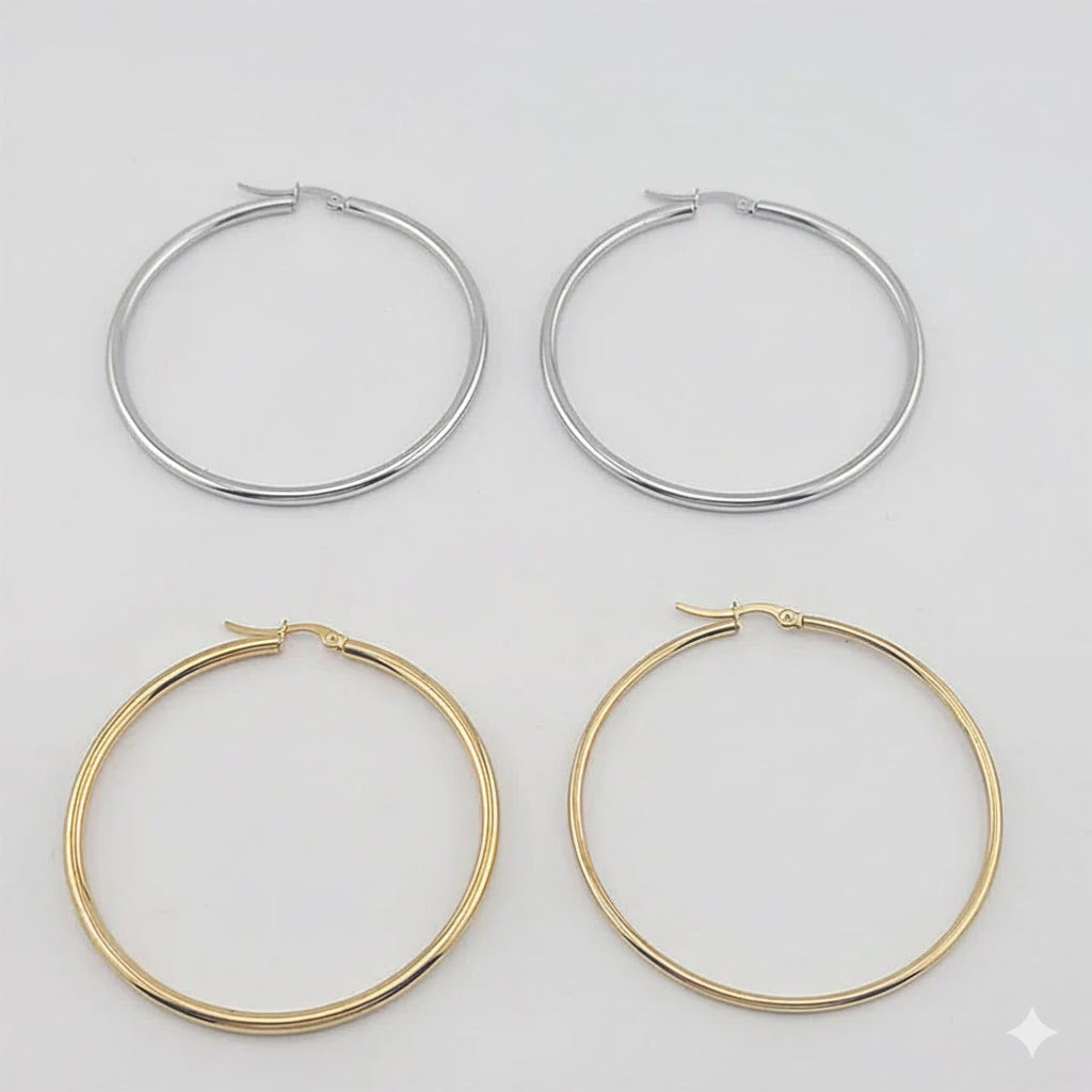 (4-2187) Stainless Steel - Plain Hoops.