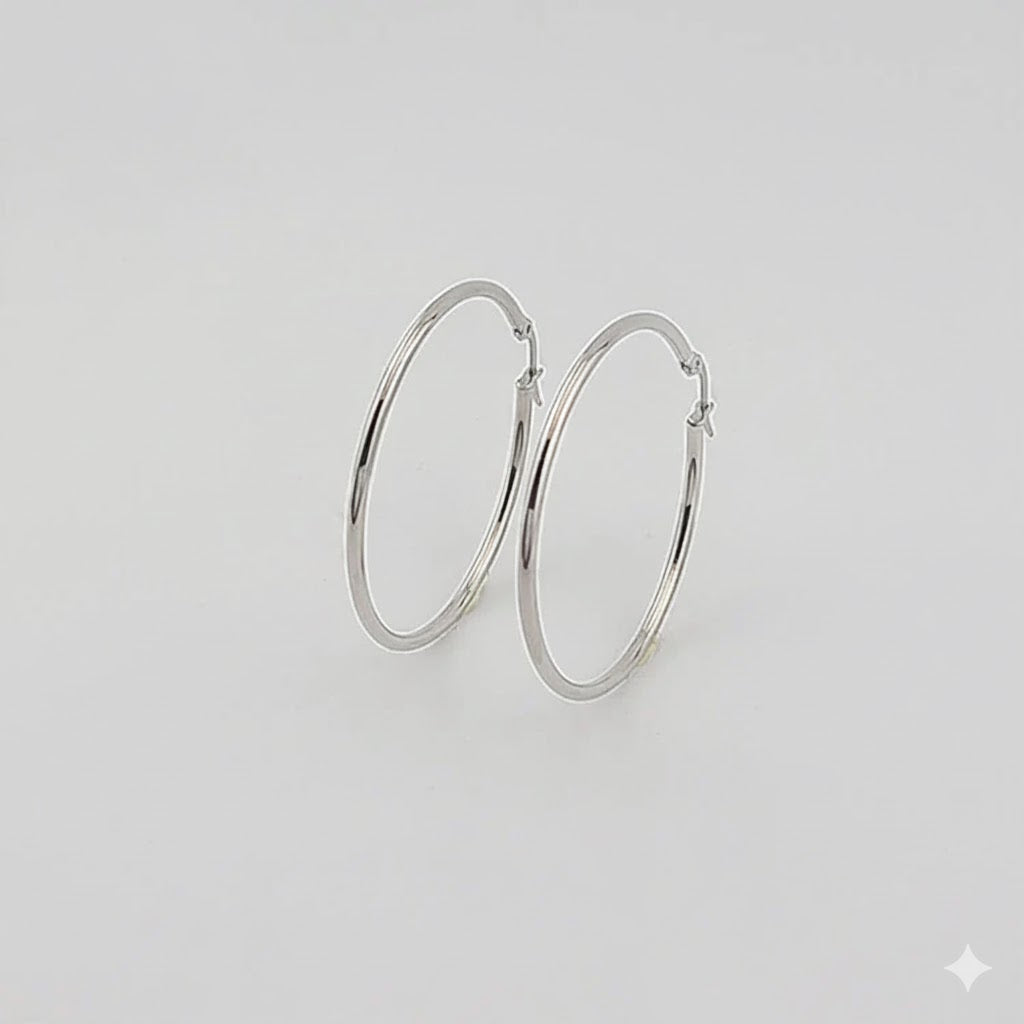 (4-2165) Stainless Steel - Plain Hoops.