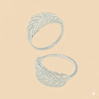 (2-5003) Anillo de hoja de plata de ley 925