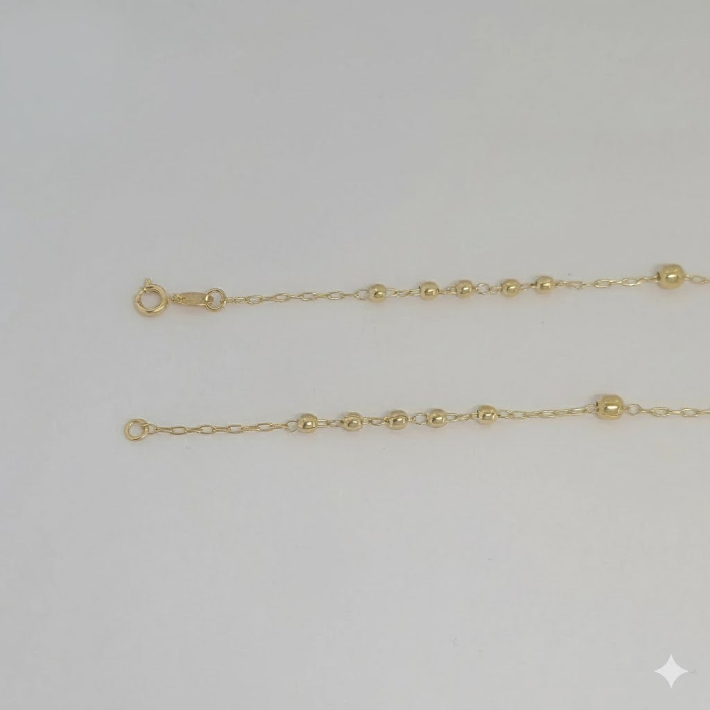 (1-3310-1) Gold Laminate - 4.5mm Miraculous Virgin Rosary Necklace - 24" - BGF