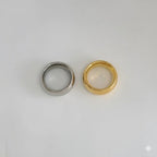 (4-0009) Stainless Steel - Classic Chunky Band Ring.