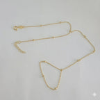 (1-0551) Pulsera de cadena de mano de 1 mm laminada en oro - BGF