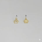 (1-2014) Laminado dorado - Colgantes pequeños de pata de perro - BGF