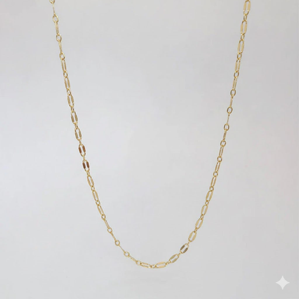 (1-1516) Cadena de eslabones estilo marinero alternativa laminada en oro de 2,3 mm - BGF