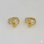 (4-0042) Stainless Steel - Double Band Balls Ring.