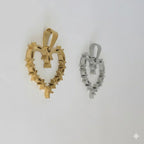 (4-2357) Acero inoxidable - Colgantes de corazón.