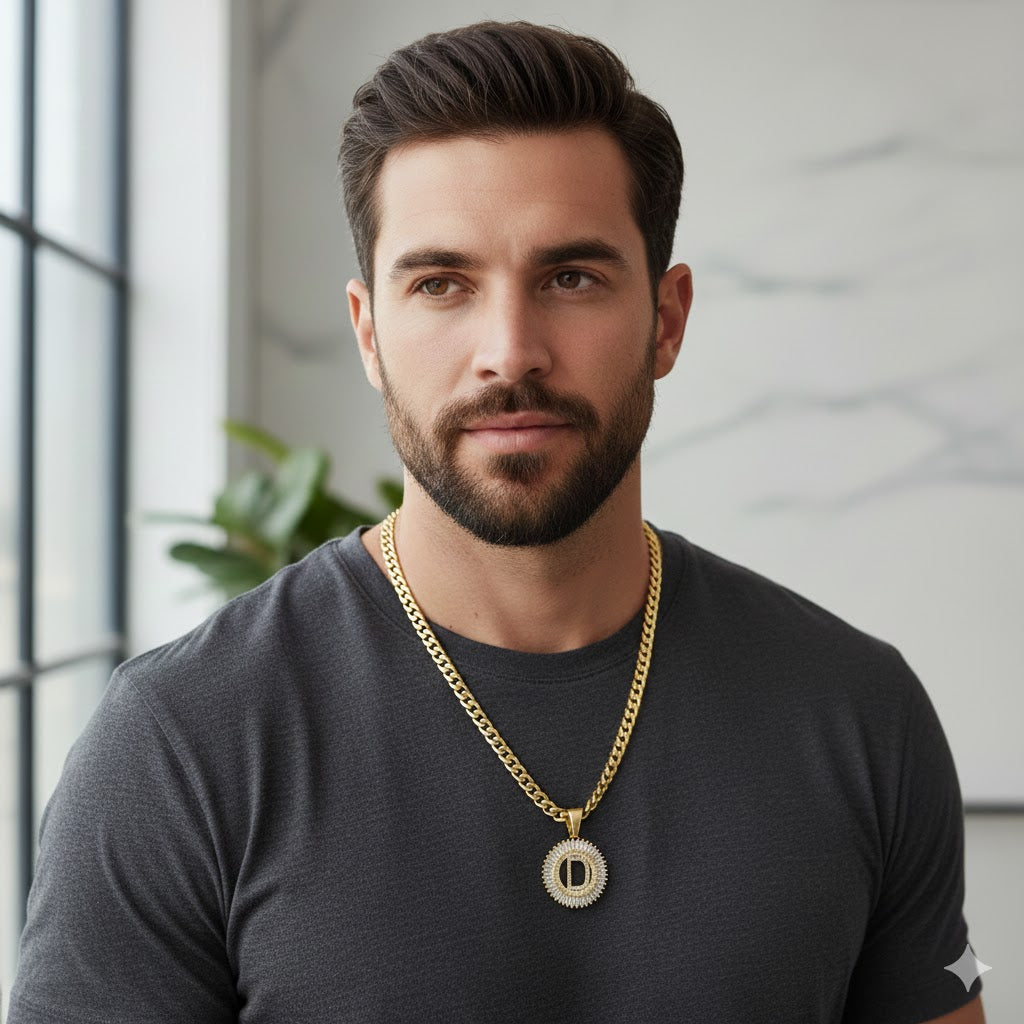 (1-2482) Gold Laminate - Letter Pendants - BGO