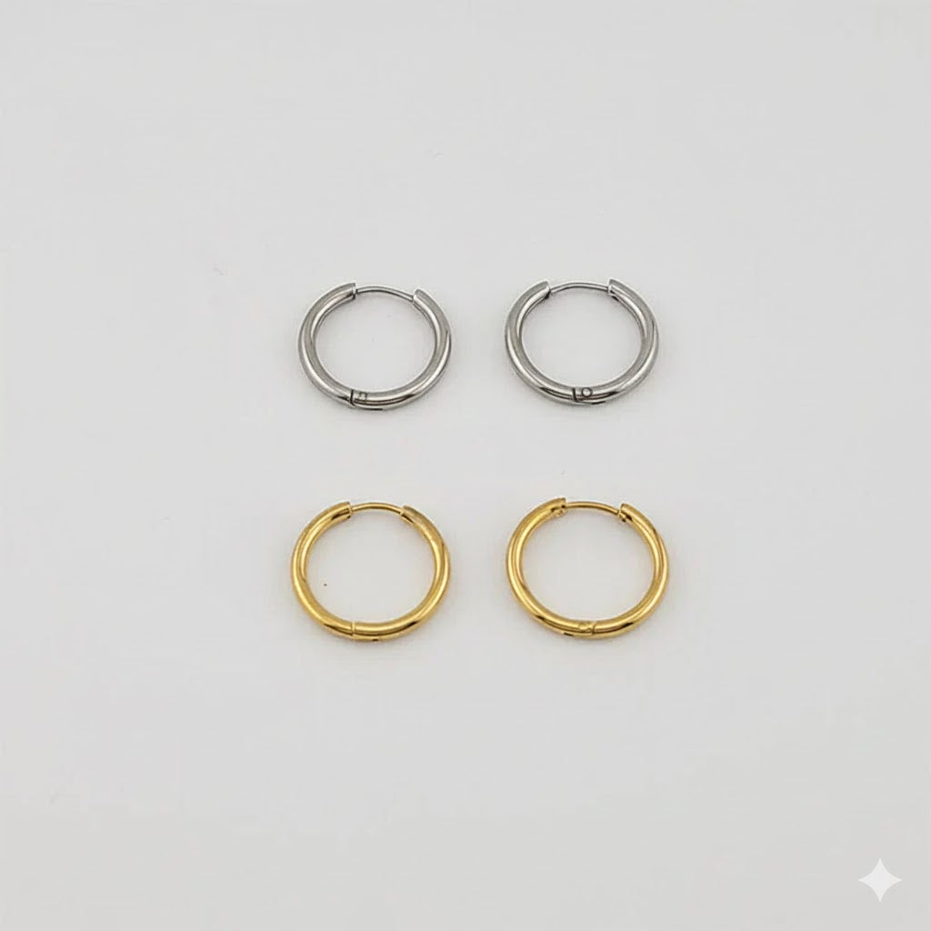 (4-2168) Stainless Steel - Plain Hoops.