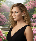 5517960 PAVE HEART STONE EARRING