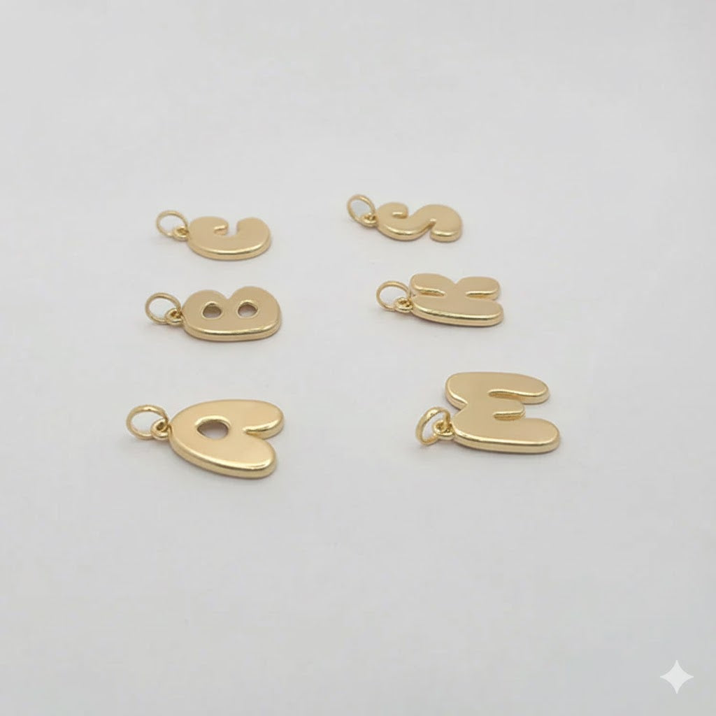 (1-2490) Laminado dorado - Colgantes con letras de globo grandes - BGF