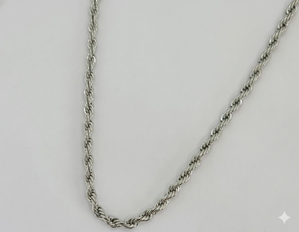 (4-3113-1) Cadena de eslabones de cuerda de acero inoxidable de 4 mm.