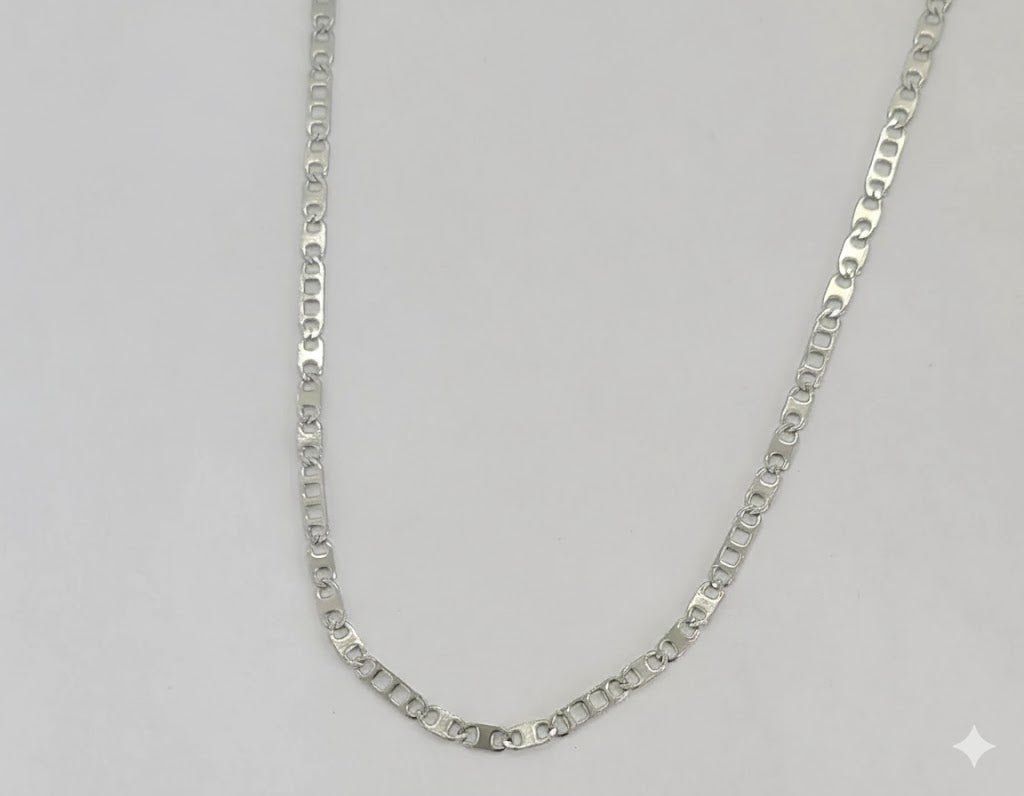 (4-3197) Cadena marinera plana alternativa de acero inoxidable de 3 mm.
