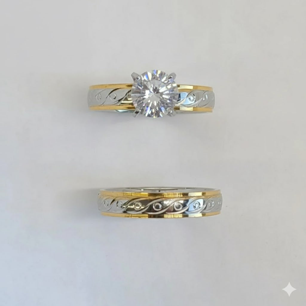 (4-0095-1) Stainless Steel - Wedding Rings.