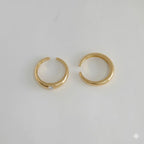 (1-3005-2) Anillo abierto de corazón laminado en oro - BGF