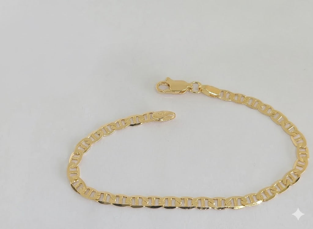 (1-0421) Pulsera Marinera de 4 mm laminada en oro - BGF