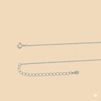 (2-66080) Collar de ojo malvado de eslabón rolo de 1 mm en plata de ley 925.